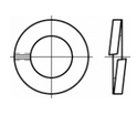 100 Stück rostfreie Edelstahl (A4) Federringe DIN 127 Form B (glatt) - B 3